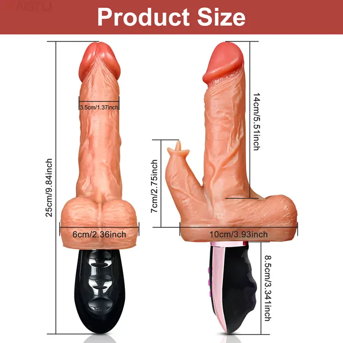 Female Sex Toys Lan9 Vibrating Tongue Licking 3 Telescoping Rotating Heating Lifelike Silicone Dildo Touch Honey