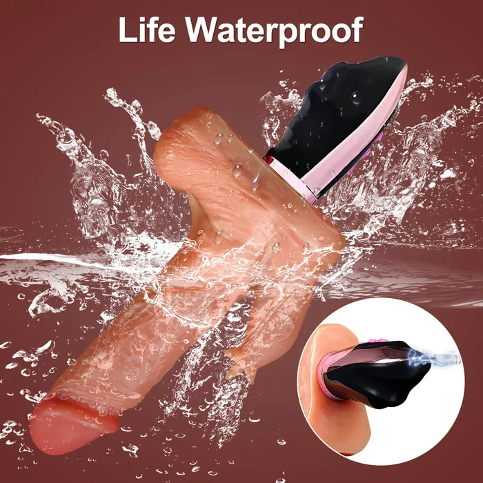 Female Sex Toys Lan9 Vibrating Tongue Licking 3 Telescoping Rotating Heating Lifelike Silicone Dildo Touch Honey