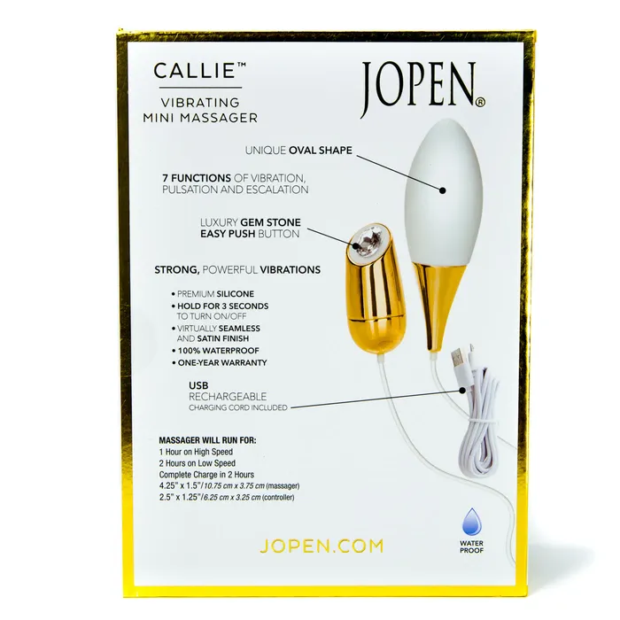 Female Sex Toys Jopen Callie Mini Massager 7 Function USB Rechargeable Egg Vibrator Jopen